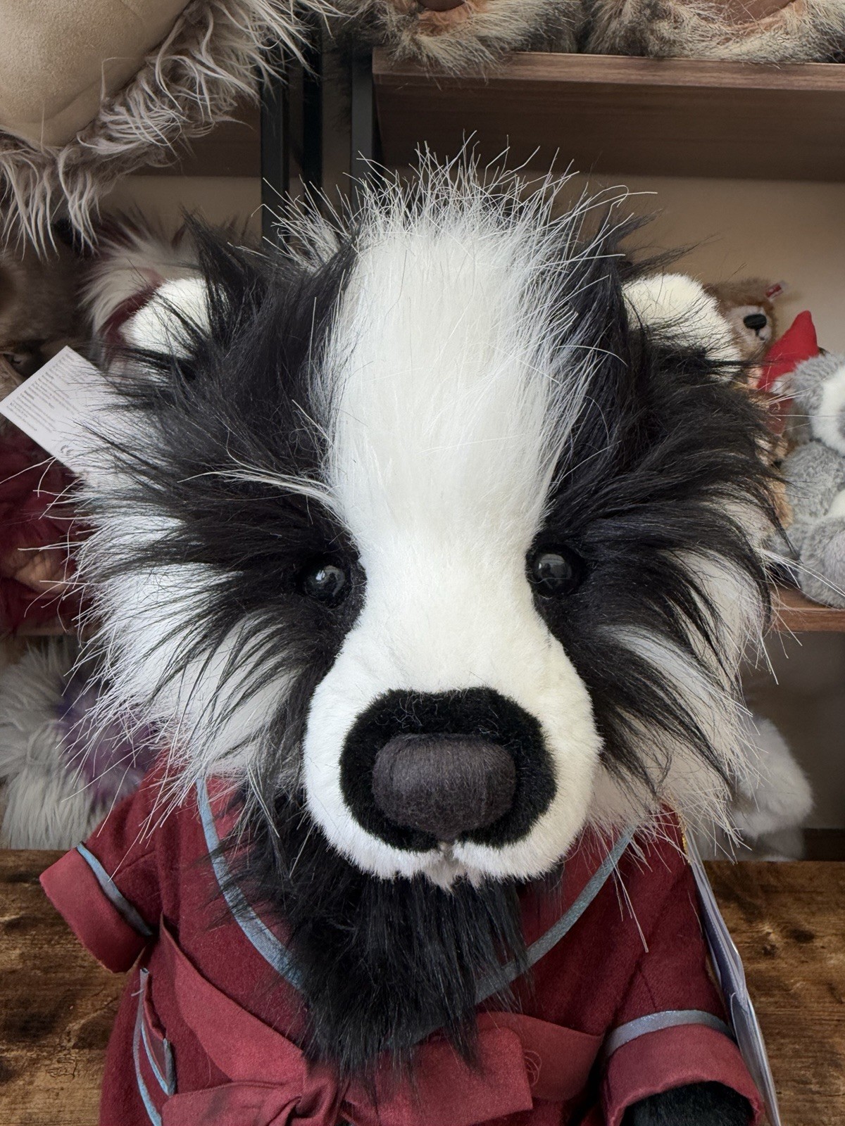 Charlie Bears BEDWARD Badger Limited Edition Signature Retired with Tags 16” - Image 2