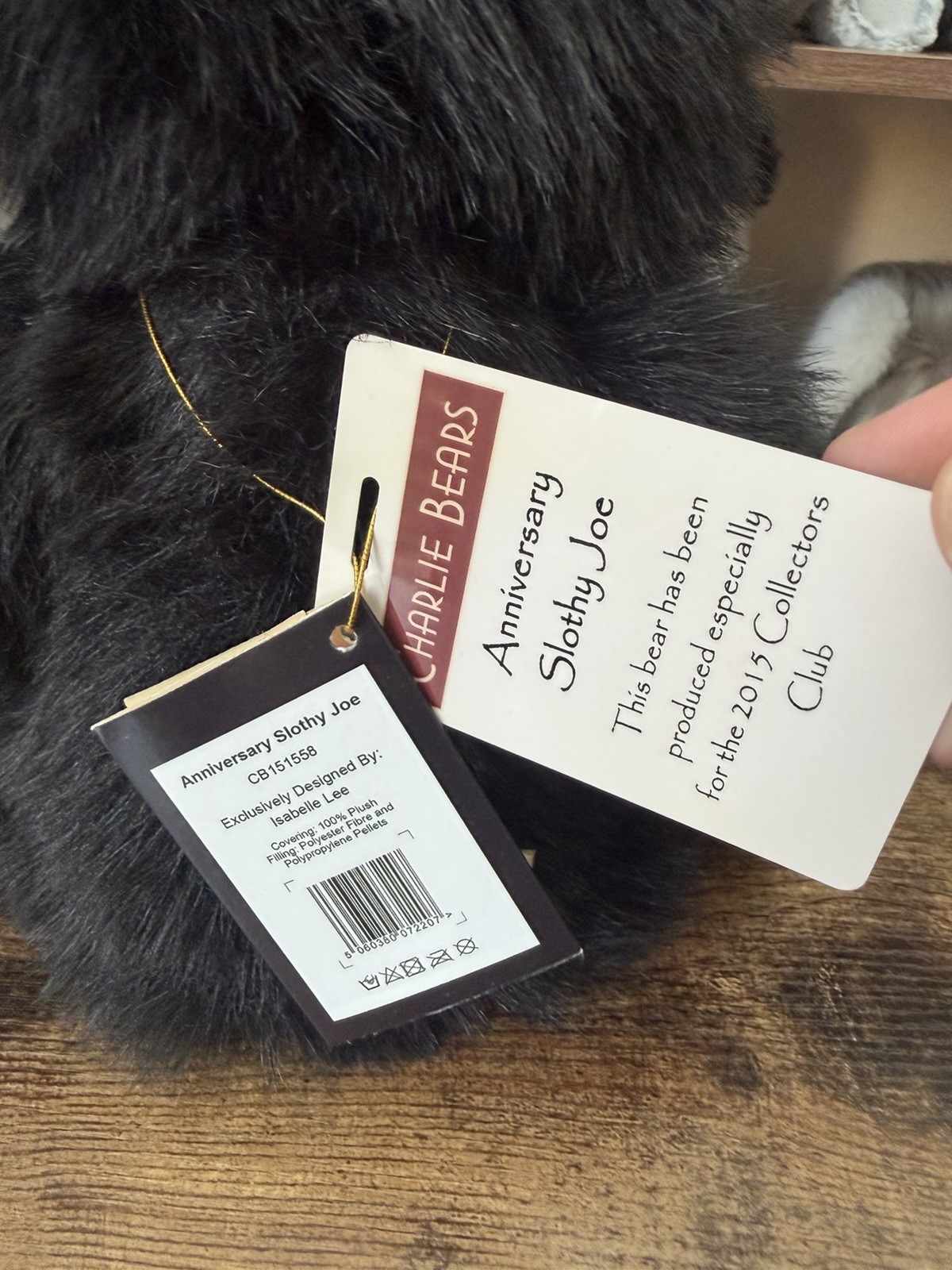 Charlie Bear, Anniversary Slothy Joe - Excellent Condition - Image 2