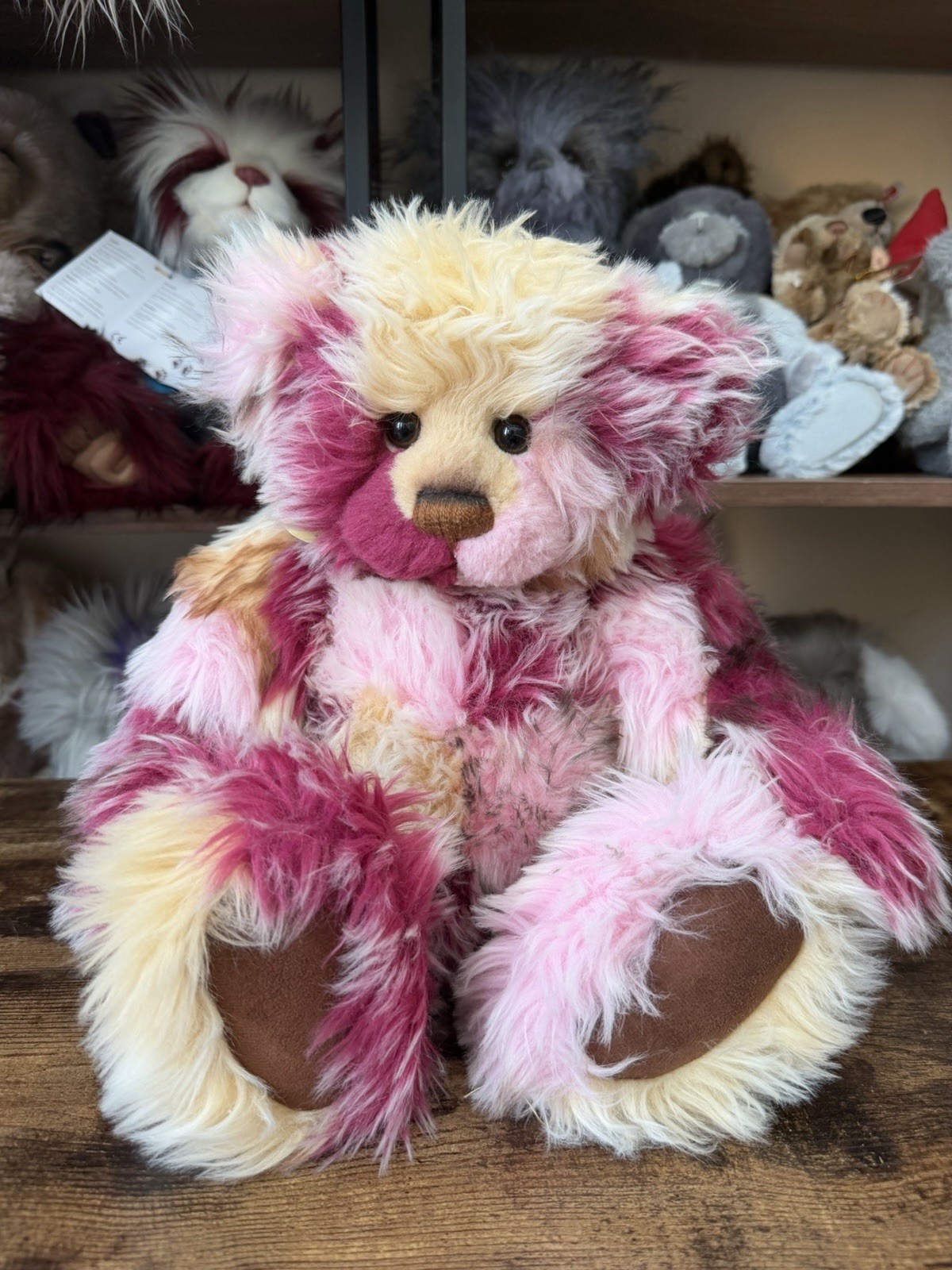 Collectible Charlie Bear Eton Soft Toy Plush Eton Mess Style Teddy Bear
