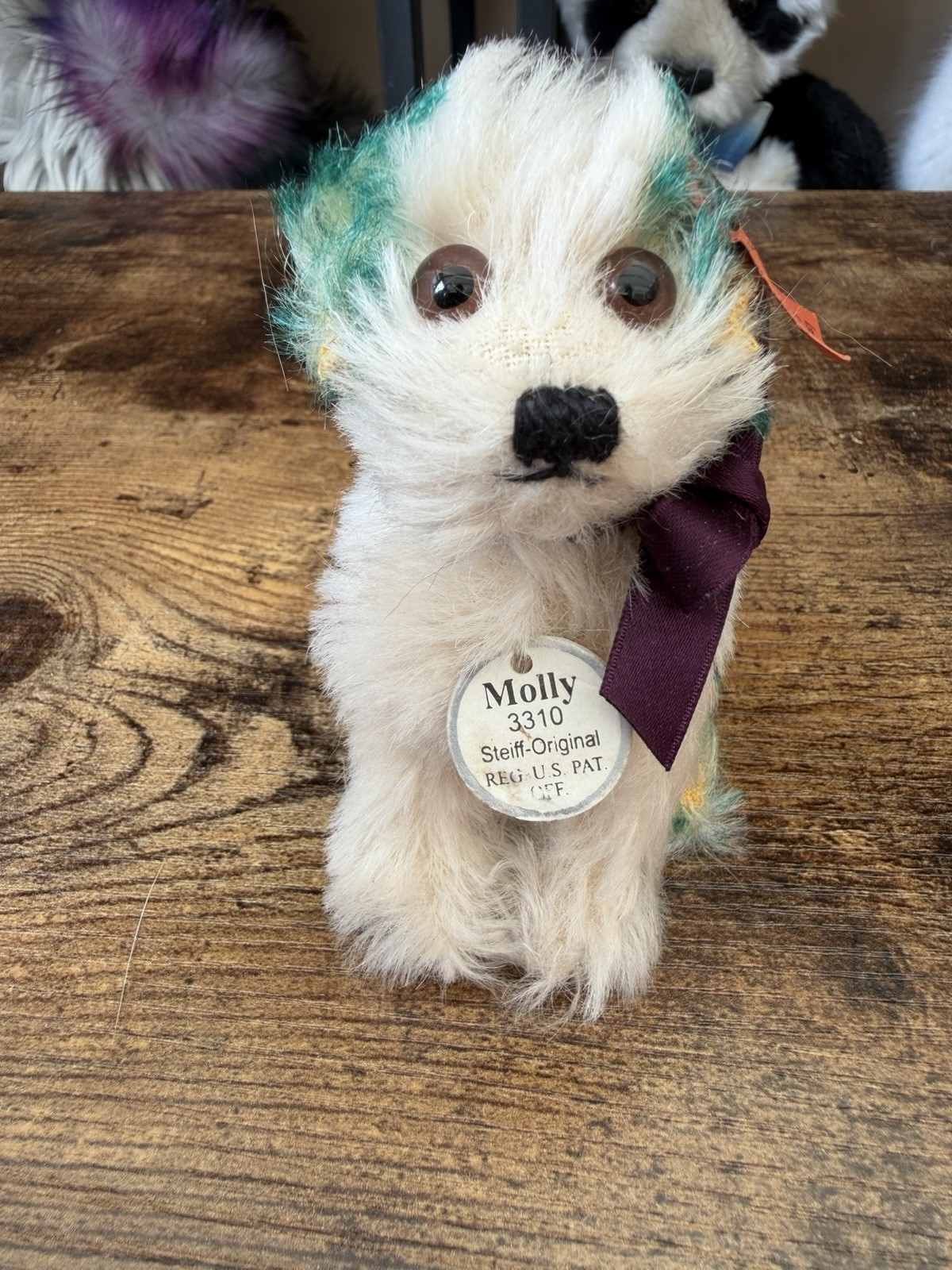 STEIFF Molly Dog Replica Limited Edition EAN 403439 10cm mohair BN